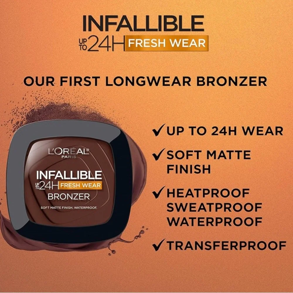 L'Oreal Paris Infallible 24H Fresh Wear Soft Matte Longwear Bronzer Fair, 0.31oz